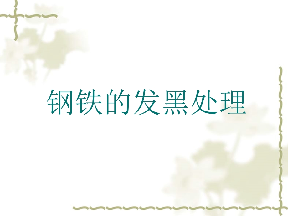 《钢铁的发黑处理》PPT课件.ppt_第1页