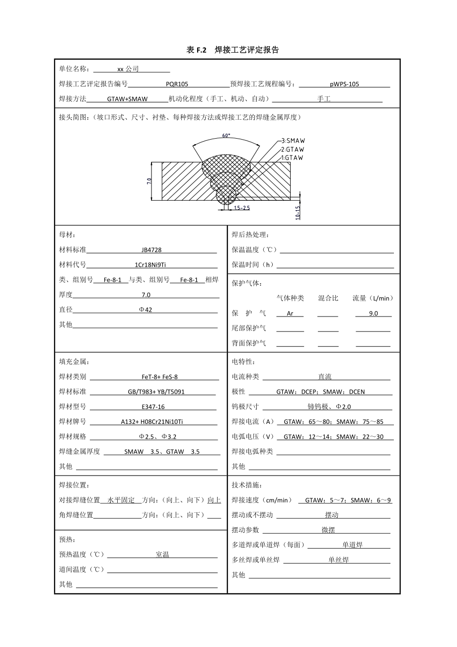 1Cr18Ni9Tiφ42x7管状对接焊接工艺评定氩电联焊.doc_第3页