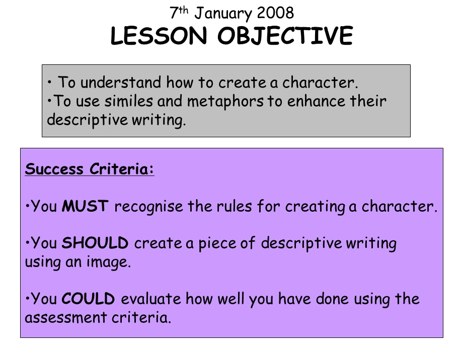 英国戏剧　ＣＷDescriptiveWriting.ppt_第2页