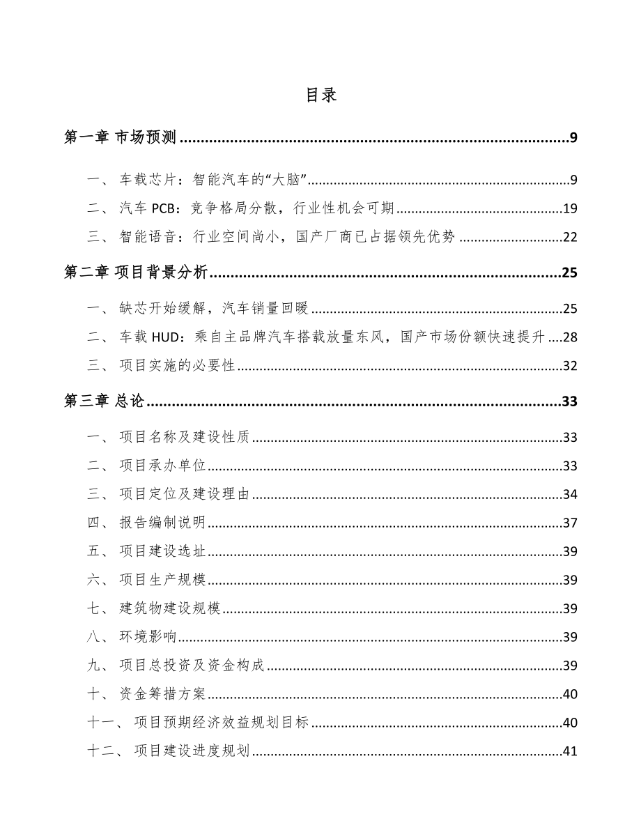 南昌汽车电子项目可行性研究报告.docx_第1页