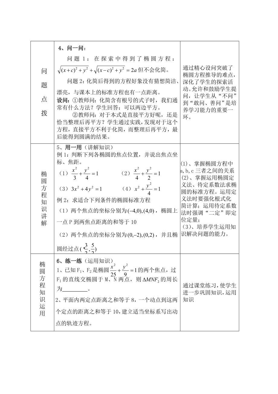 椭圆及其标准方程教学设计2.doc_第3页