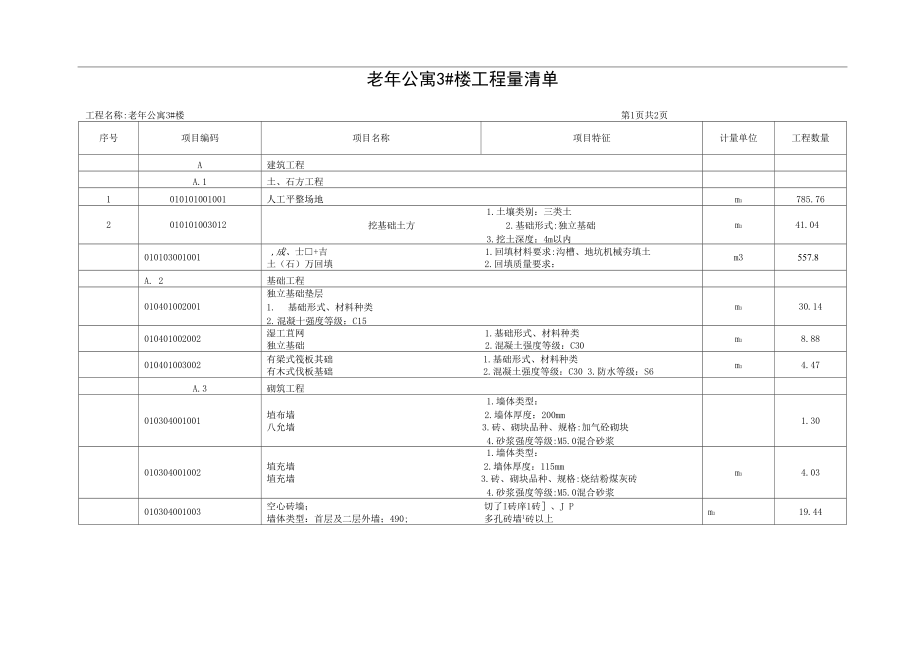 1《工程估价课程设计》模板及要求.docx_第3页