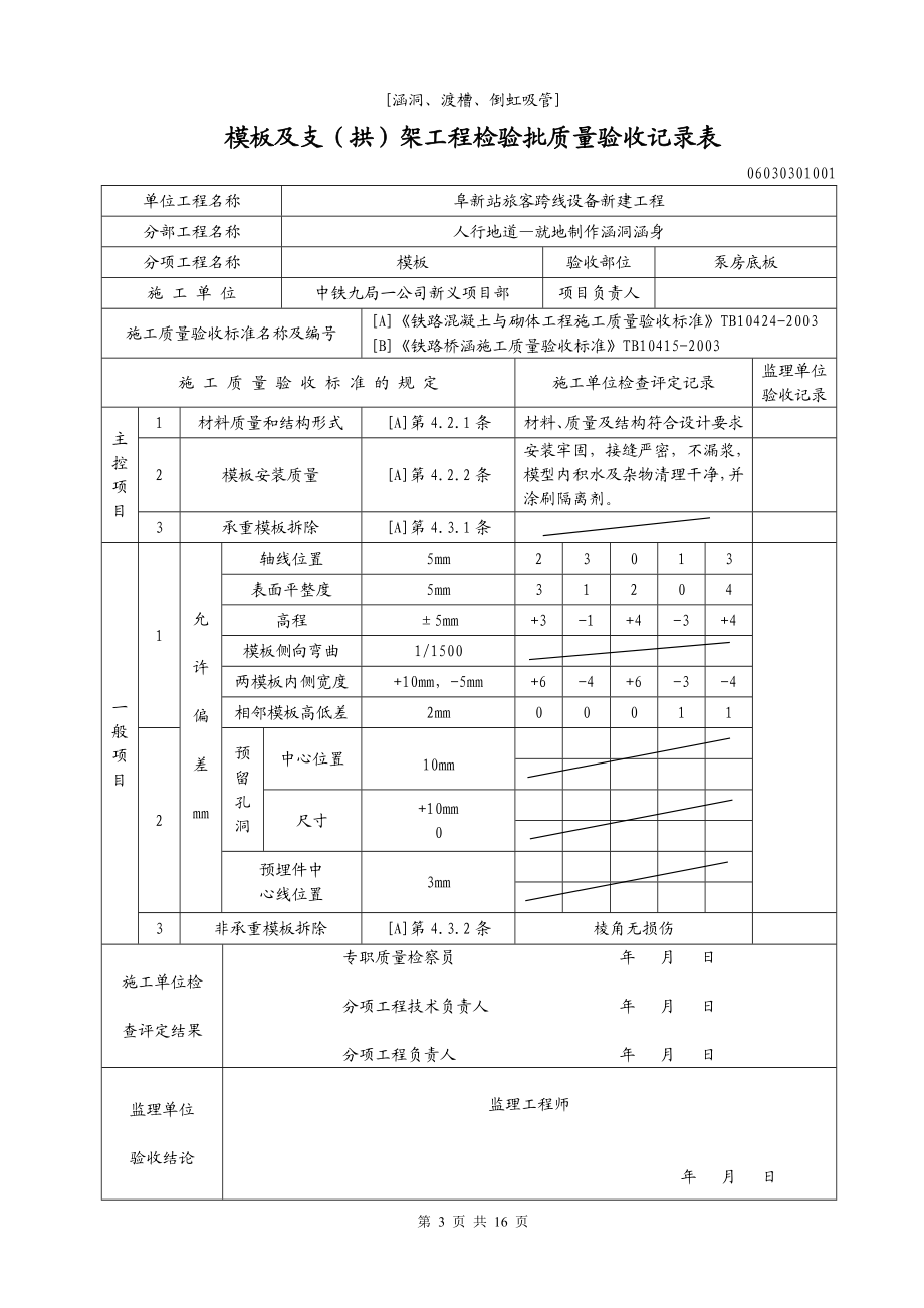 rj[涵洞、渡槽、倒虹吸管]模板及支(拱)架工程检验批质量验收记录表.doc_第3页