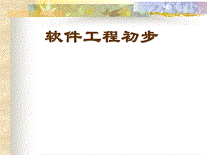 《软件工程初步》PPT课件.ppt