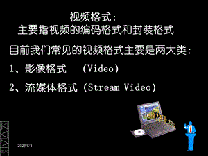 目前我们常见的视频格式主要是两大类影像格式.ppt