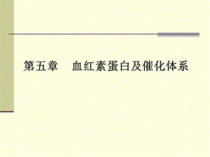 《血红素蛋白》PPT课件.ppt