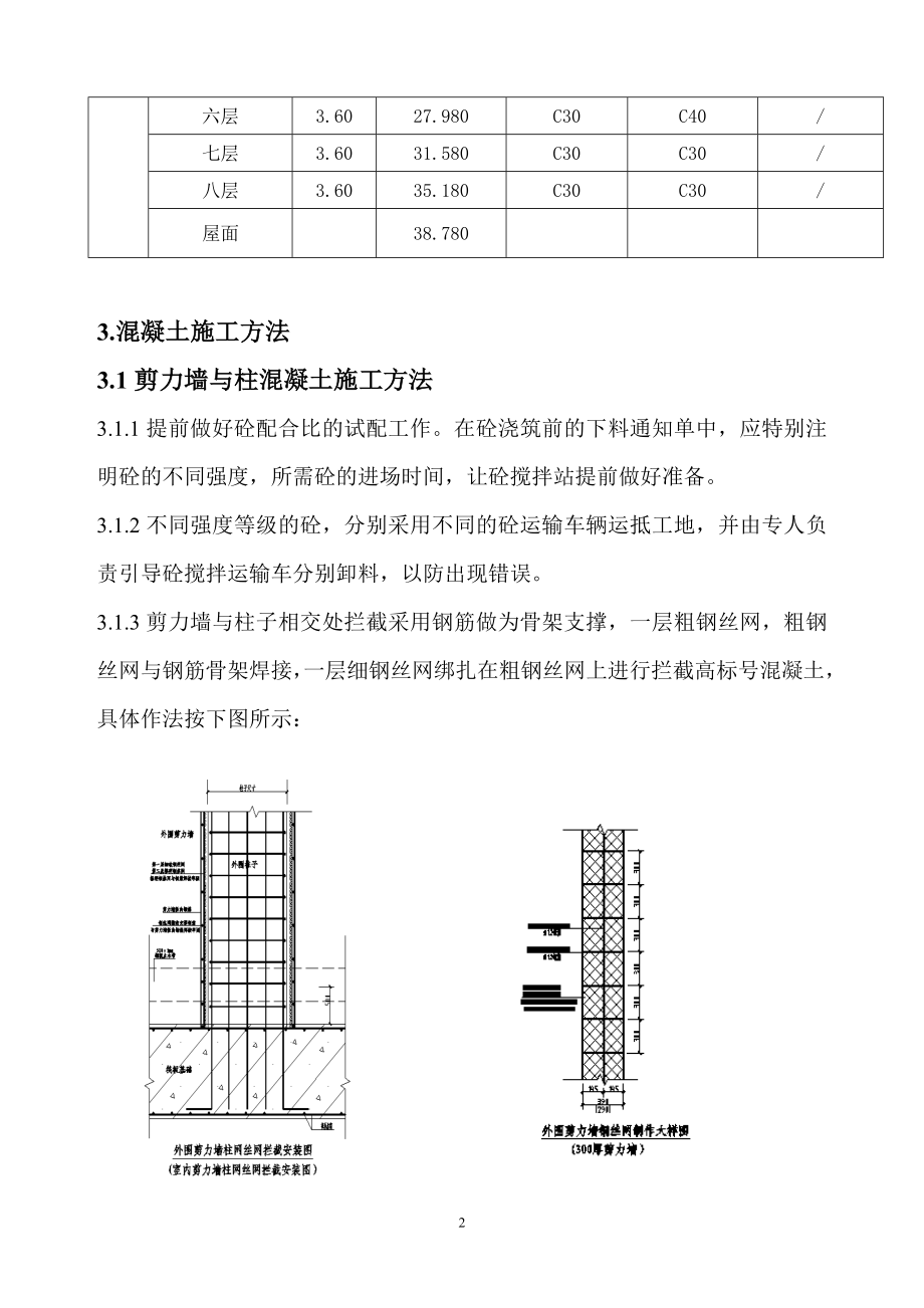 sb梁柱、剪力墙混凝土节点施工方案(按标号修改后)(秀品天地).doc_第3页