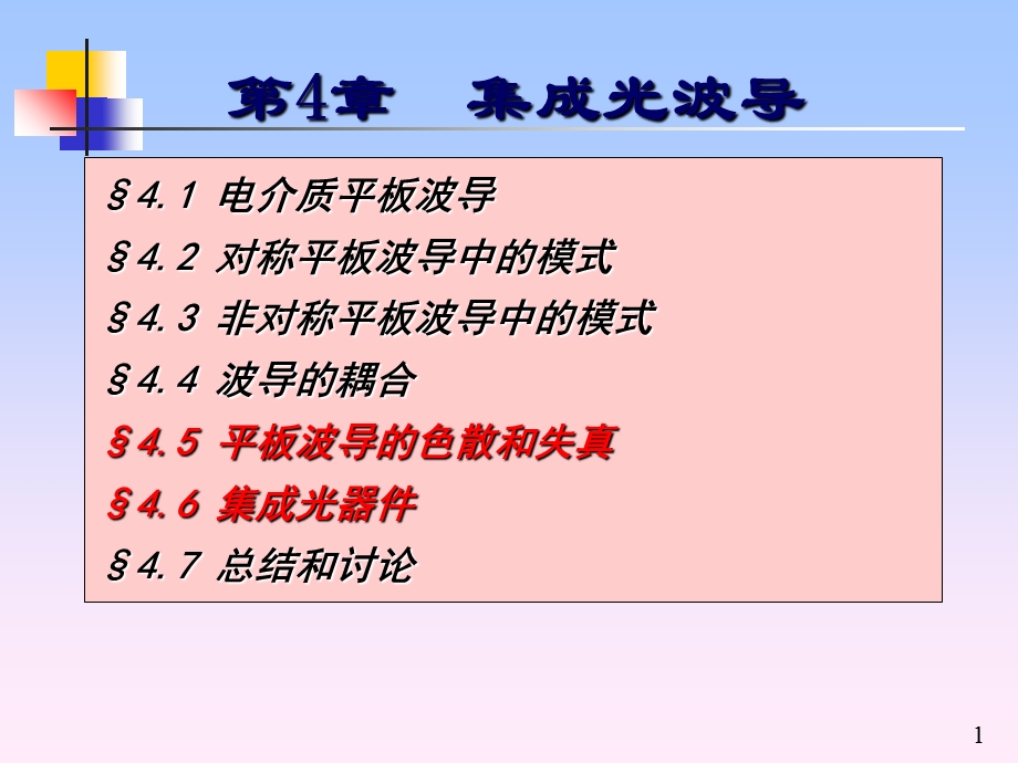 《集成光波导》PPT课件.ppt_第1页