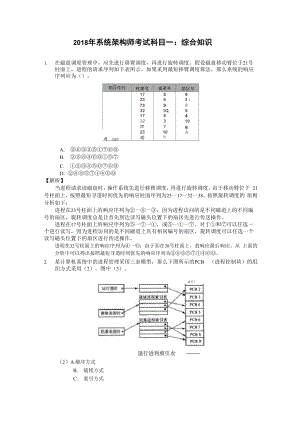 2018年系统架构师考试科目一：综合知识.docx