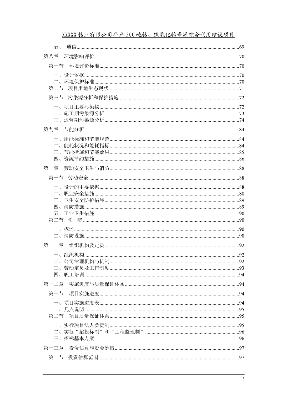 产吨钴镍氧化物资源综合利用建设项目可行性研究报告含详细财务表.doc_第3页