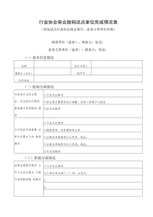 行业协会商会脱钩试点单位完成情况表.docx