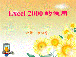 Excel2000的使用.ppt