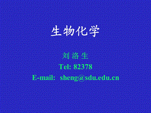 《生物化学指南》PPT课件.ppt