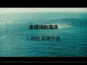 《走进诗的海洋》PPT课件.ppt