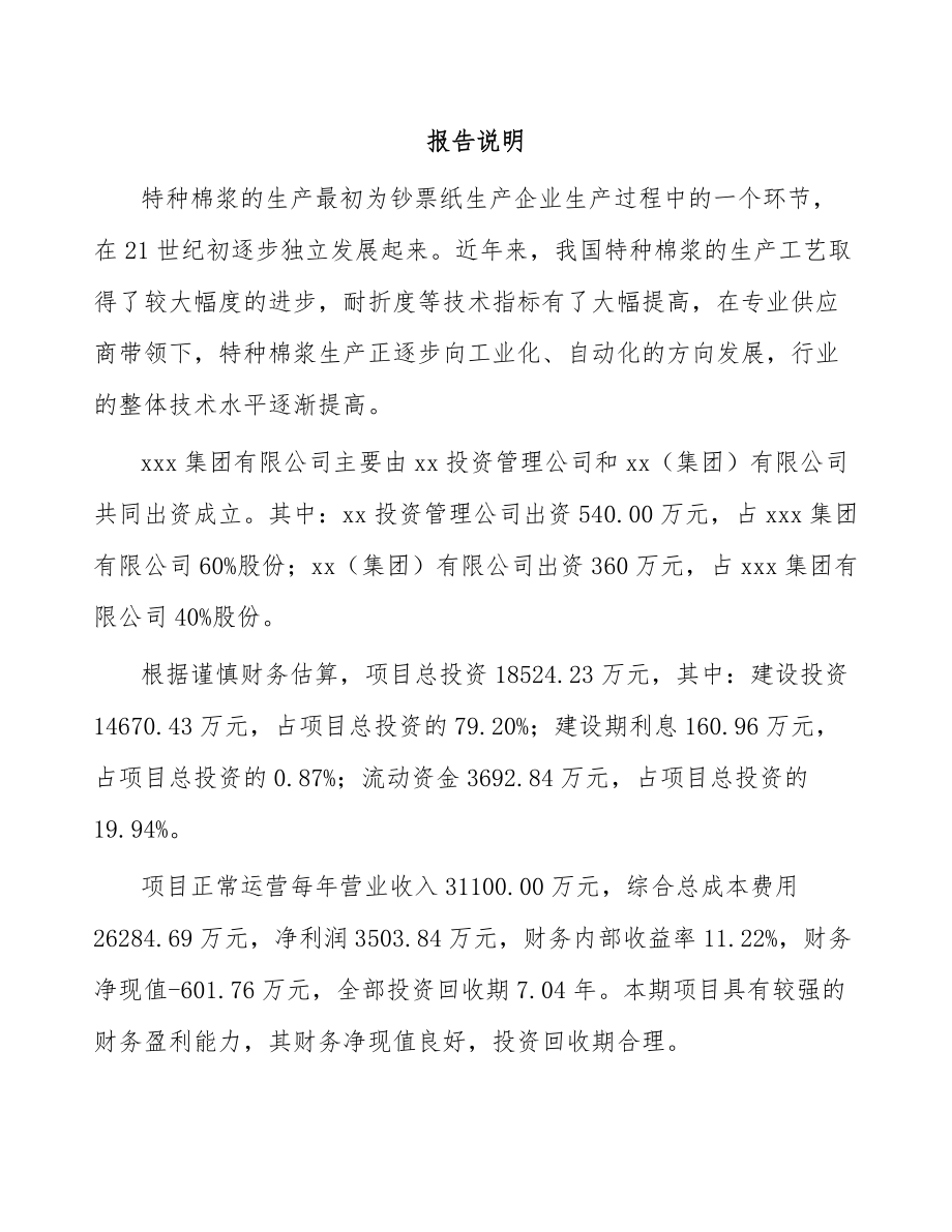 南宁关于成立棉纤维产品公司可行性研究报告.docx_第2页