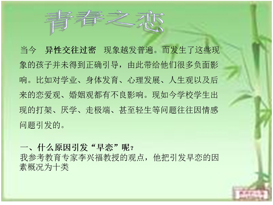 《青春之恋分析》PPT课件.ppt_第2页