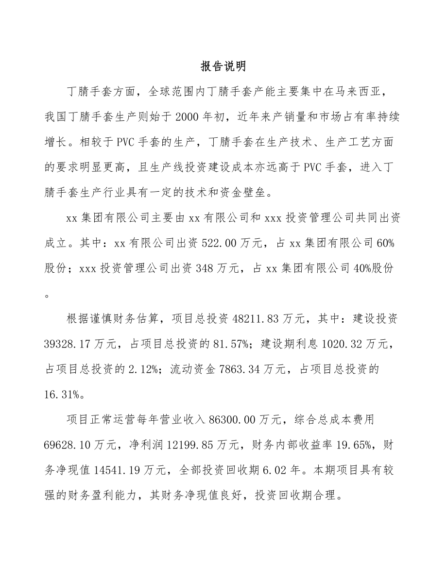 南宁关于成立一次性医用手套公司可行性研究报告.docx_第2页