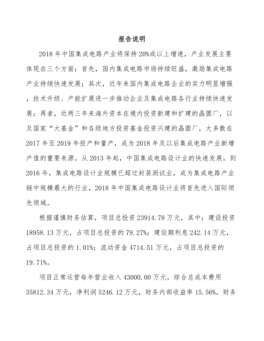 南京集成电路项目可行性研究报告.docx_第2页