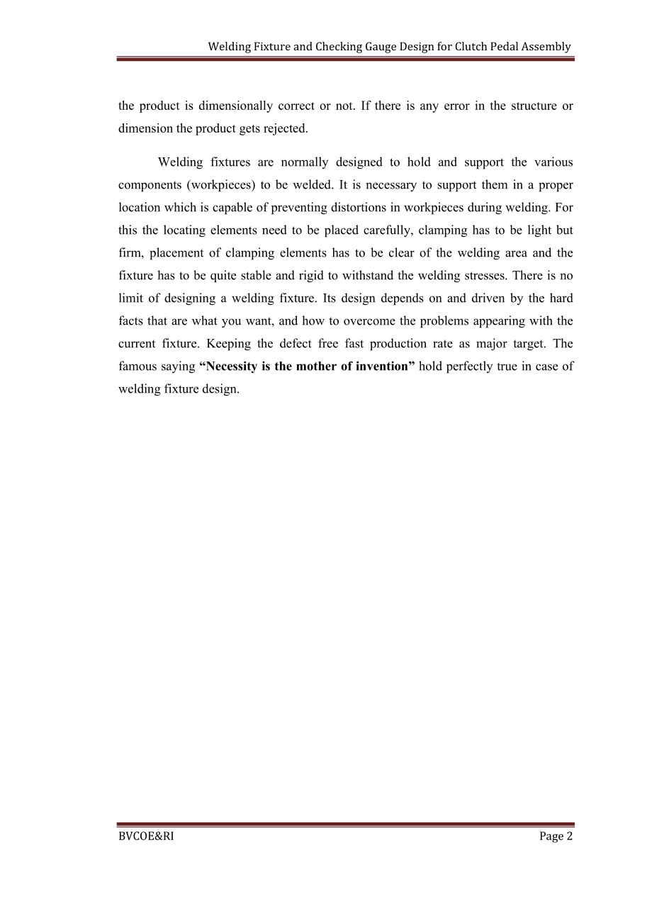 Welding Fixture and Checking Gauge Design for Clutch Pedal 检查离合器踏板焊接夹具和量具的设计.doc_第2页