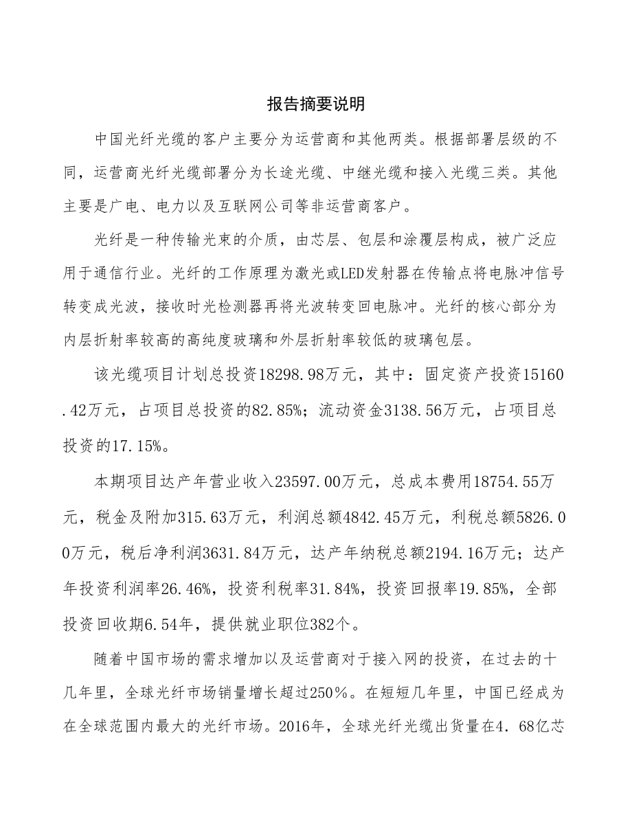 南昌光缆生产线项目研究报告.docx_第2页