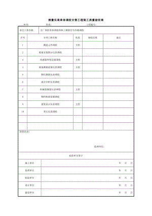 301测量仪表单体调校分部工程施工质量验收表.doc