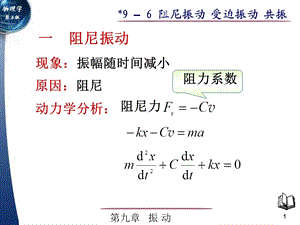 《阻尼和振动公式》PPT课件.ppt