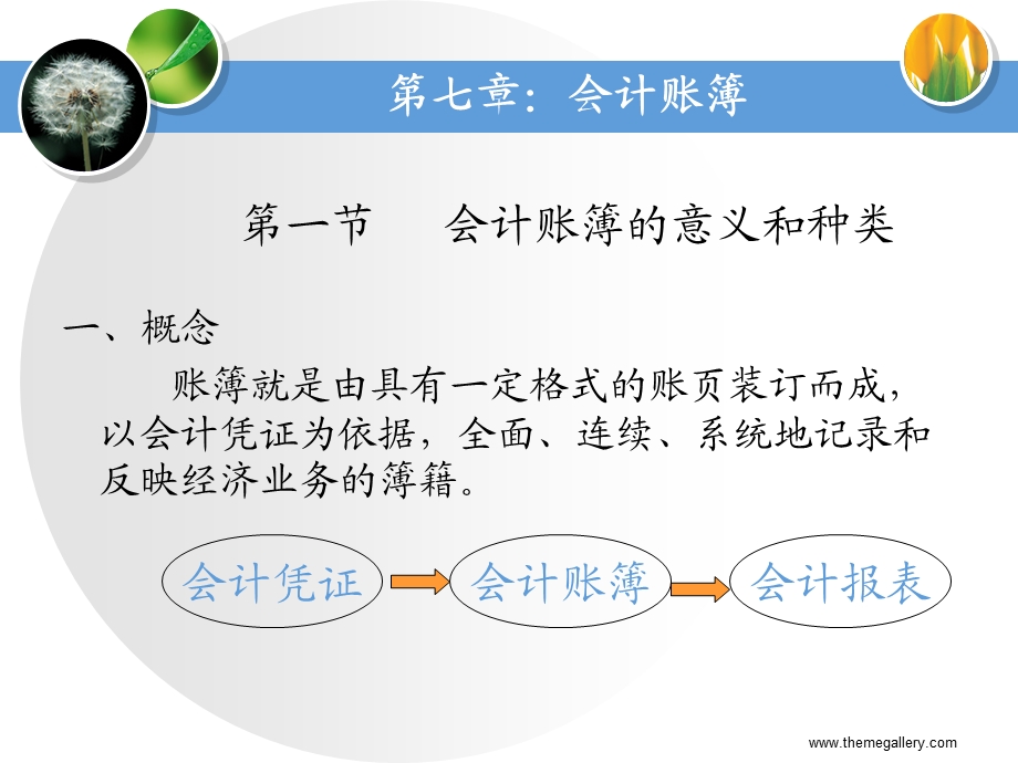 一节会计账簿的意义和种类.ppt_第1页