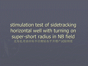 北布扎奇油田超短半径English.ppt