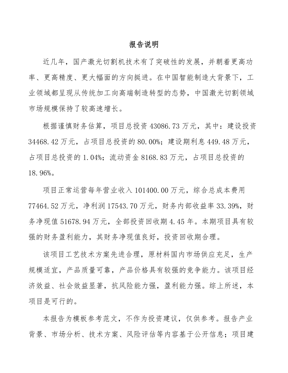 南京激光切割控制设备项目可行性研究报告.docx_第1页