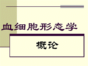 《血细胞形态学讲义》PPT课件.ppt