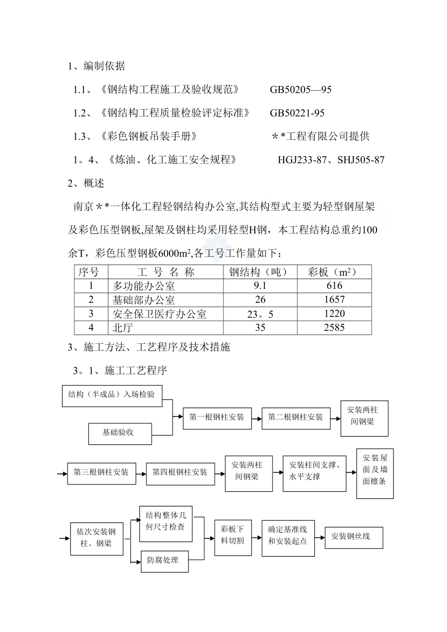 南京某钢结构彩板安装工程施工方案_[1].doc_第3页