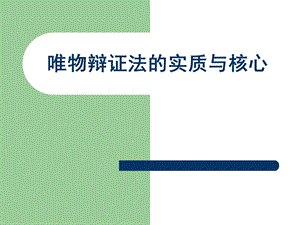 《实质与核心矛盾》PPT课件.ppt