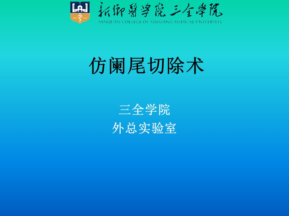 《仿阑尾切除术》PPT课件.ppt_第1页