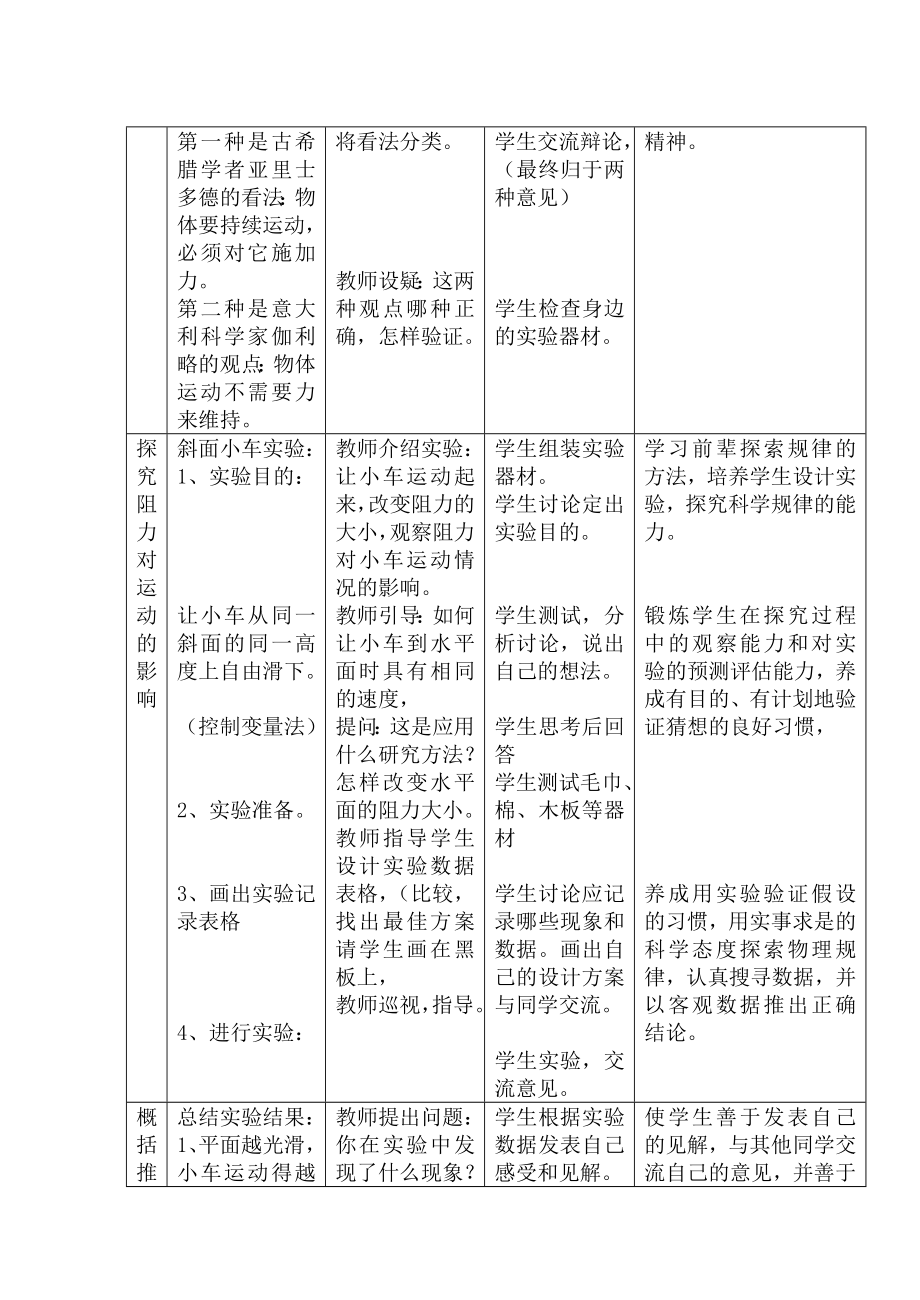 牛顿第一定律教学设计 .doc_第3页