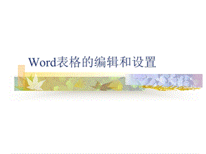 Word表格的编辑和设置ppt2.ppt