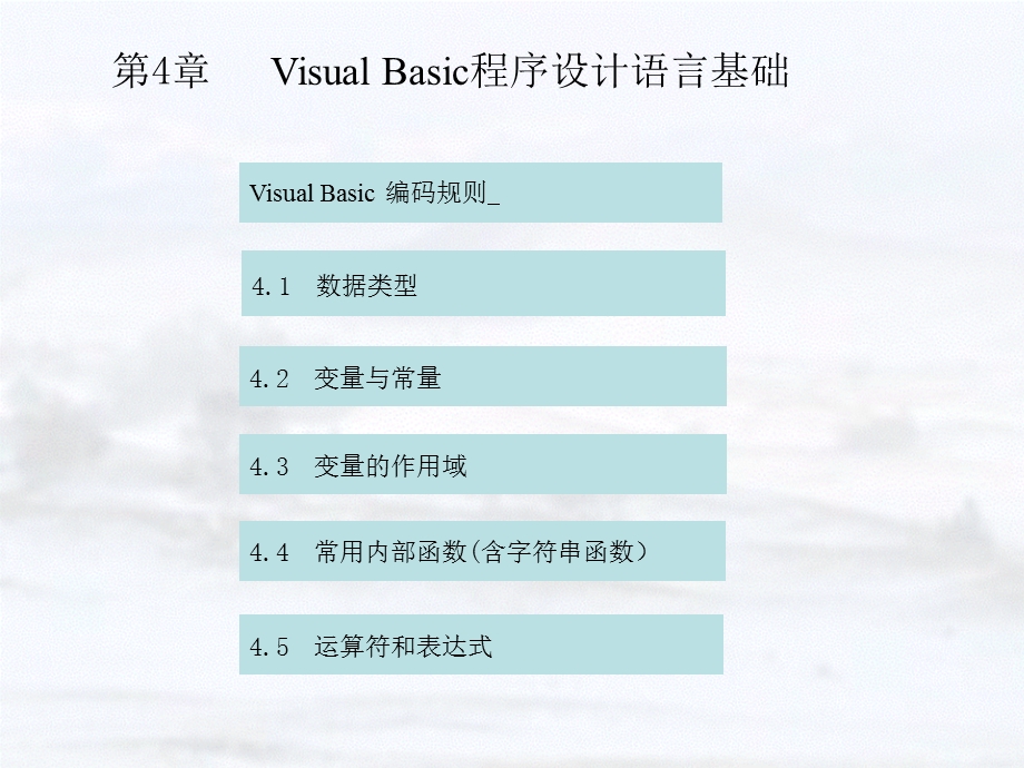 第4章VisualBasic程序设计语言基础.ppt_第1页