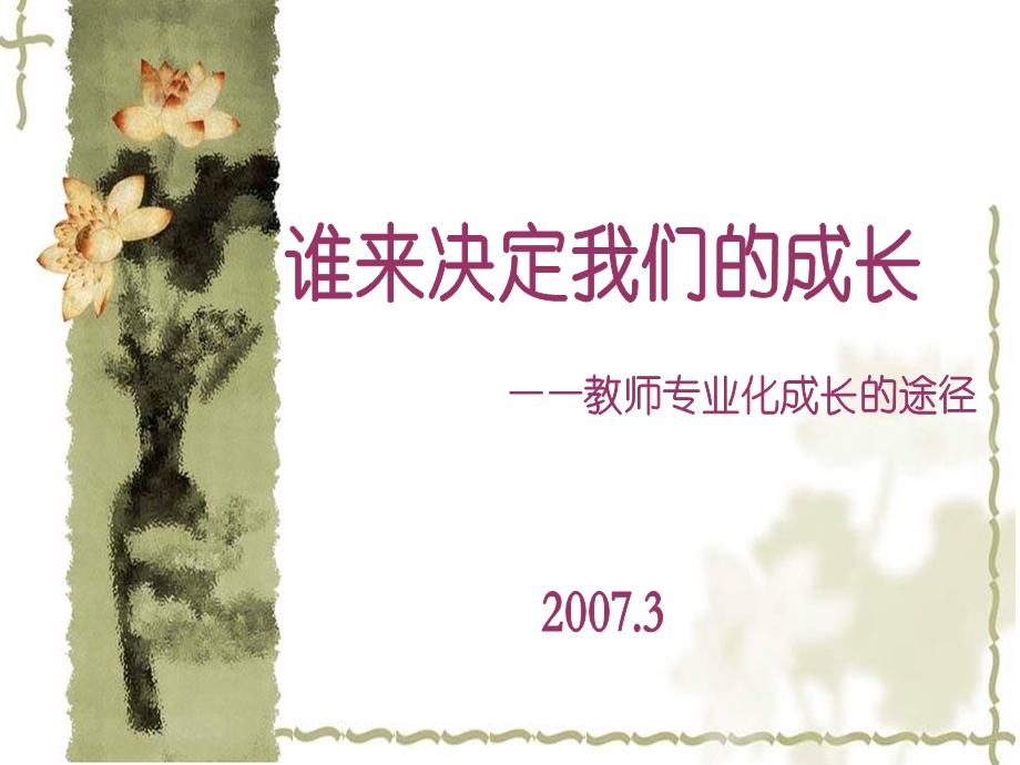 有关教师专业化成长的几个观点.ppt_第1页