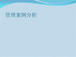 《管理案例分析》PPT课件.ppt