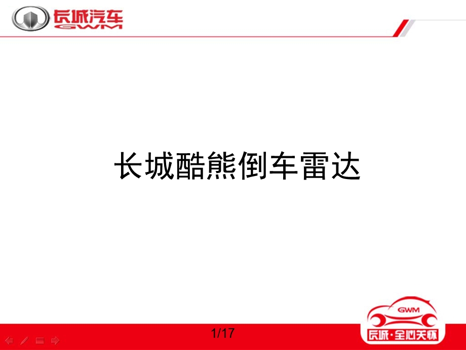 《长城酷熊倒车雷达》PPT课件.ppt_第1页