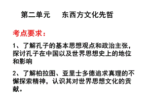 【教学课件】第二单元东西方文化先哲.ppt