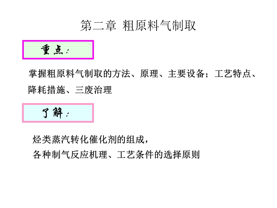 【教学课件】第二章粗原料气制取.ppt_第1页