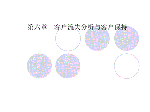 【教学课件】第六章客户流失分析与客户保持.ppt