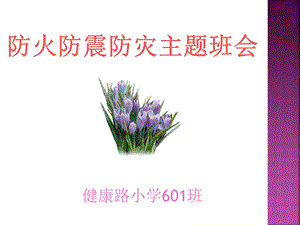 《防火防震》班会课课件.ppt