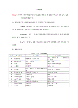 FABE销售的法则及的应用案例.docx