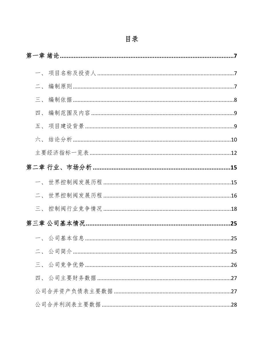 厦门控制阀产品项目可行性研究报告.docx_第2页