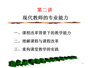 【教学课件】第二讲现代教师的专业能力.ppt