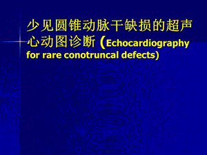 少见圆锥动脉畸形的超声诊断.ppt