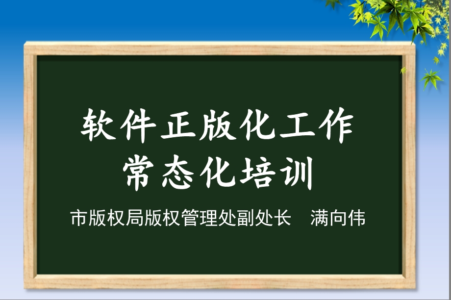 软件正版化工作常态化培训ppt主要内容.ppt_第1页