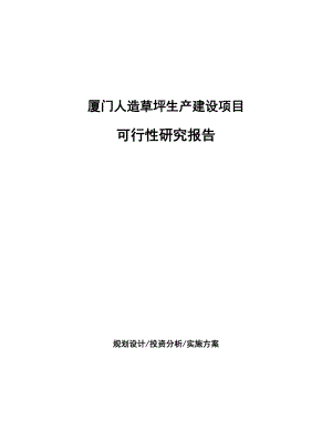 厦门人造草坪生产建设项目研究报告.docx