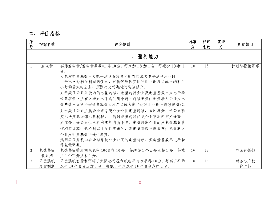 中国大唐集团公司一流火力发电企业指标体系 .doc_第2页